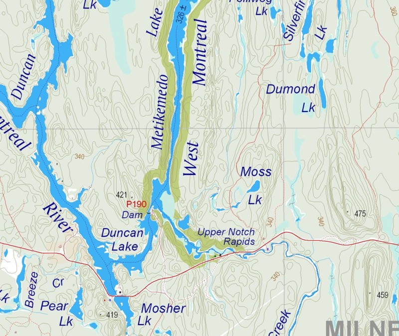 Map Detail Duncan Lake